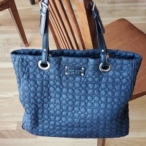 Kate Spade Black Quilted Logo Tote
